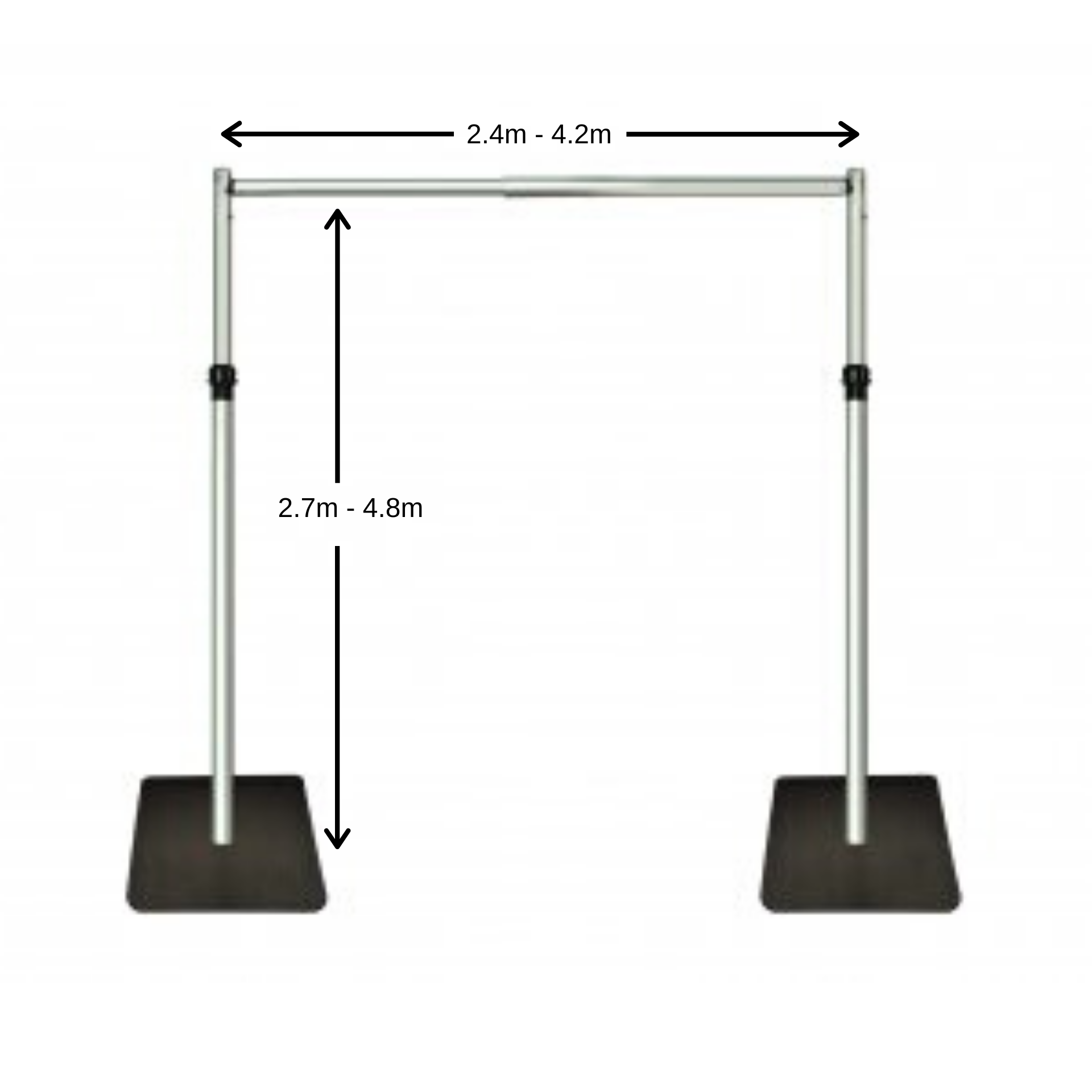 Adjustable Backdrop Frame Set (2.4m - 4.2m Width)