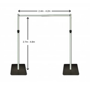 Adjustable Backdrop Frame Set (2.4m - 4.2m Width)