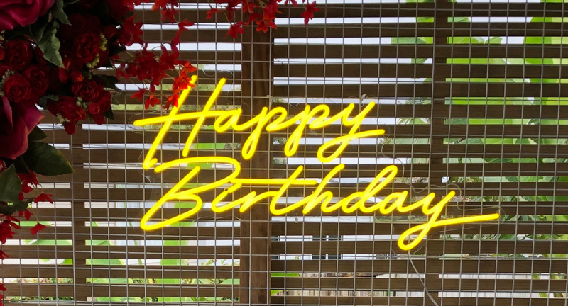 "Happy Birthday" Neon Sign