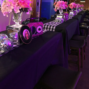 Black Polyester Tablecloth